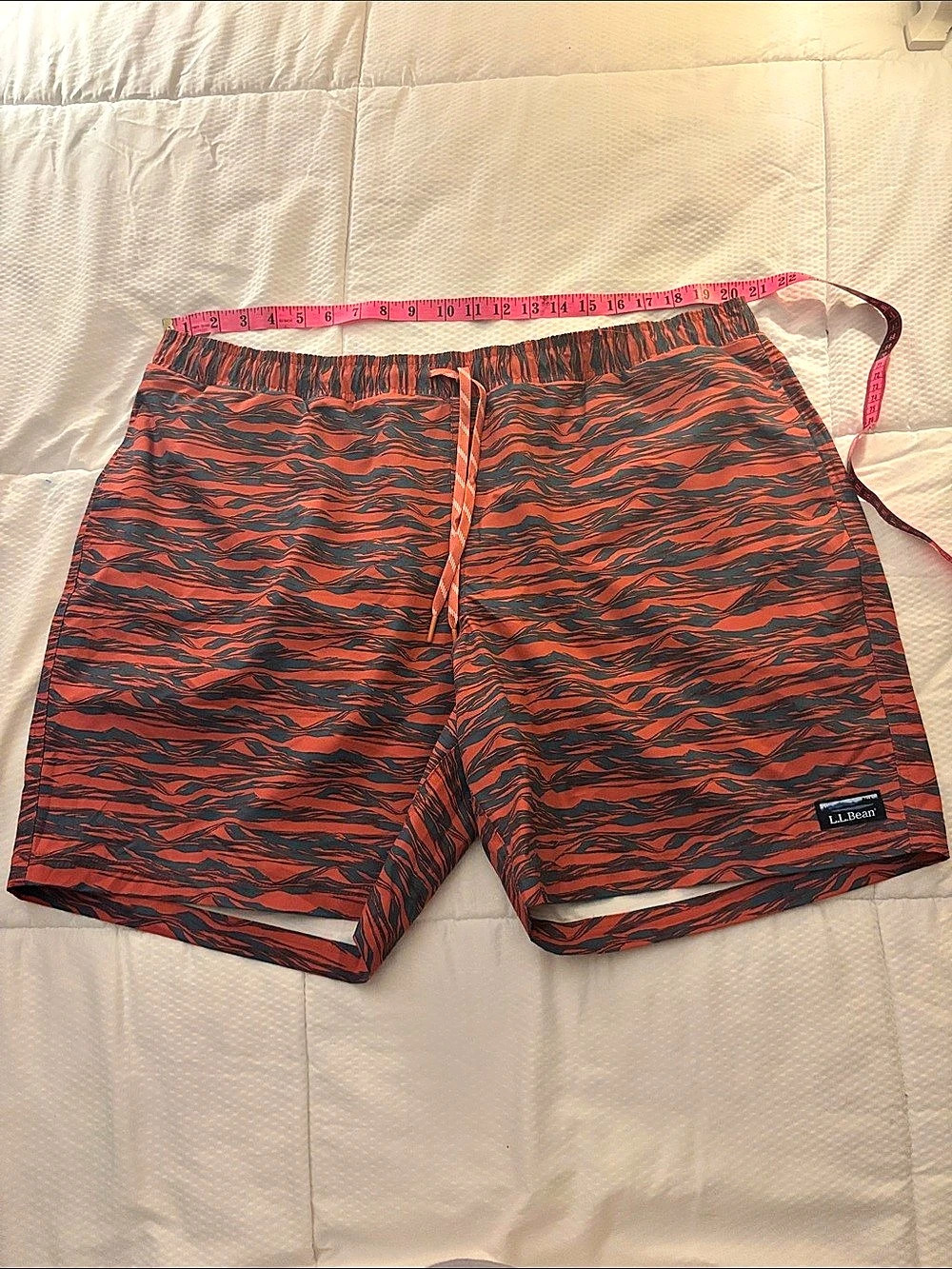 L.L.Bean Men's Vacationland Stretch Swim Trunks, Print, 8" Abstract Print Swim